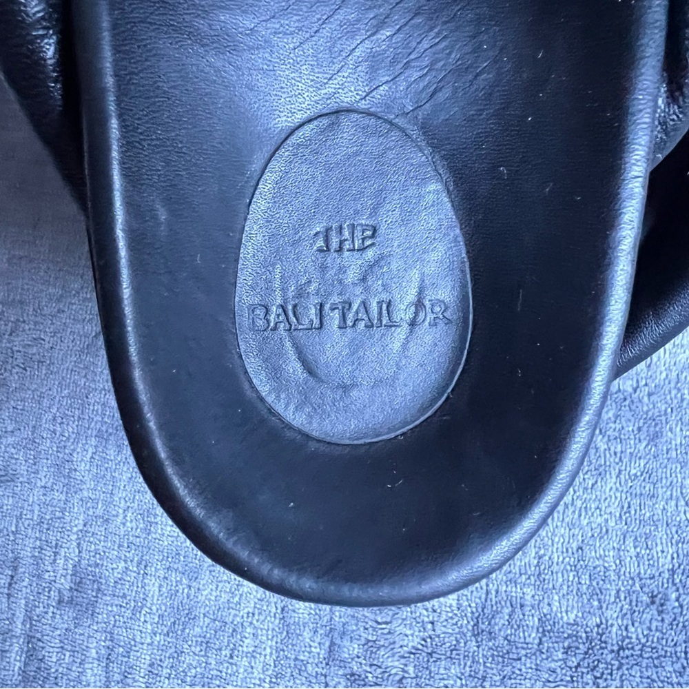 The Bali Tailor Oska Sandals Sz 39 US 8 Black Slides Casual Soft Beach Summer - Picture 7 of 14